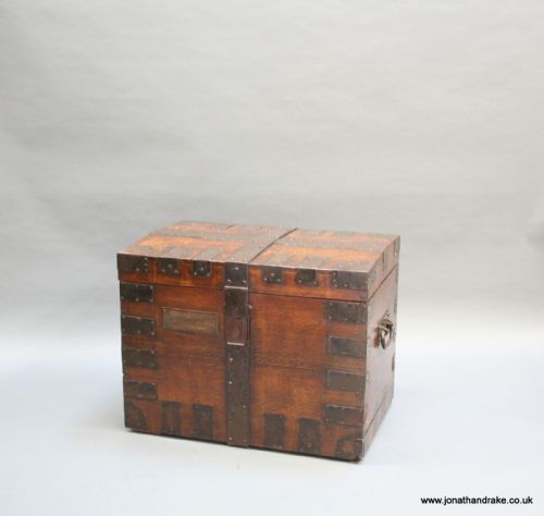 A C19th Oak Silver Chest