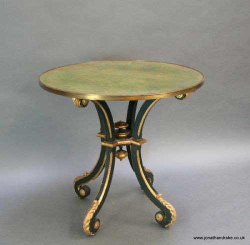C19th Lacquered and Gilt Centre Table