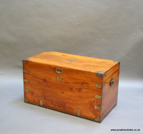 C19th Campaign Camphor Trunk