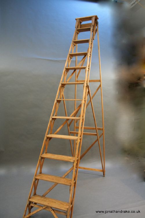 Huge Library Steps Ladder C.1920