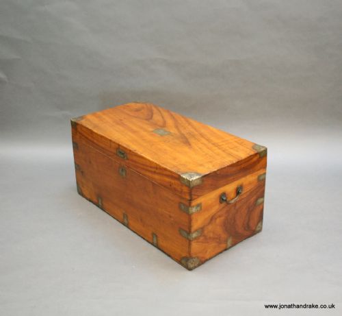 C19th Campaign Camphor Wine Cooler Trunk