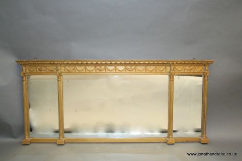 C19th Gilt Overmantle Mirror