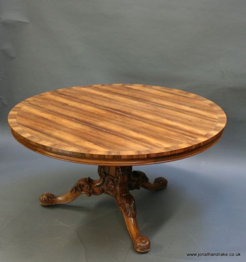 Early Victorian Rosewood Breakfast Dining Table