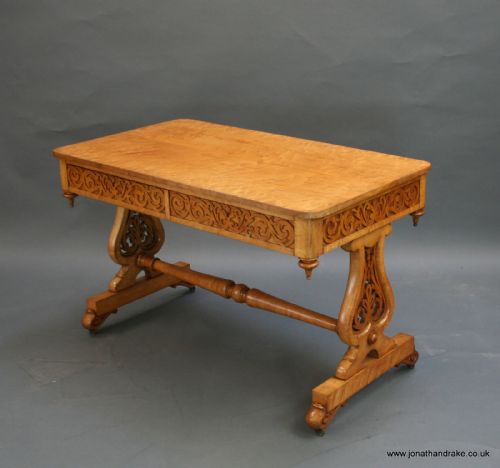 Maple Library Writing Table, Manner of Bridgens.