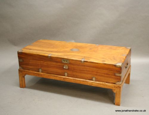 C19th Campaign Camphor Trunk.