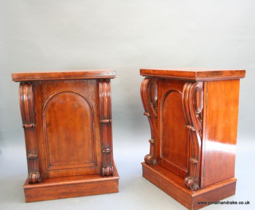George 1v Pair Side Bedside Cabinet