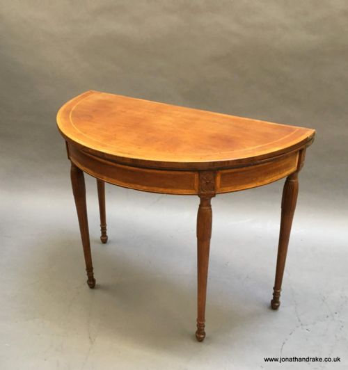 George 111 Demi-lune Card Table