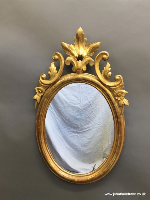 French Gilt Looking Glass Mirror