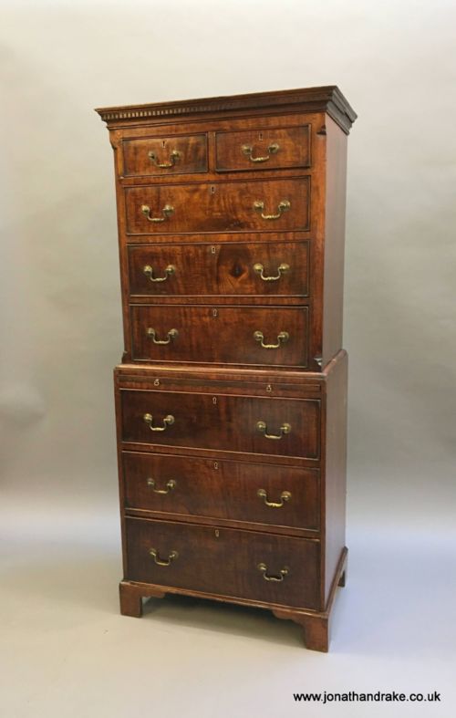 Georgian Revival Chest on Chest Tallboy