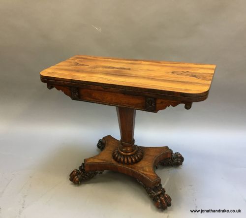 Victorian Rosewood Card Table