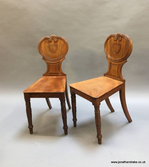 Pair of George IV Hall Chairs