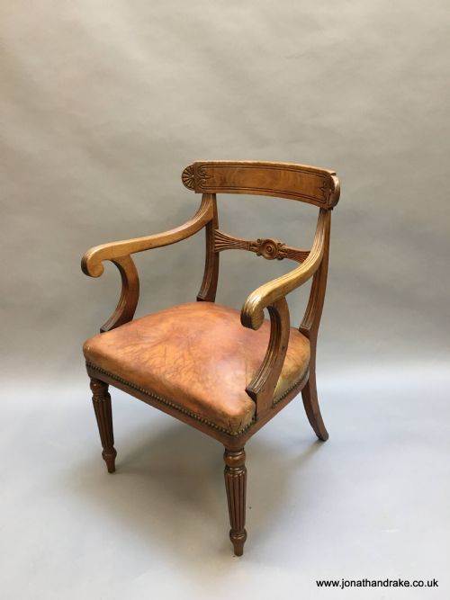 George III Mahogany Desk Chair