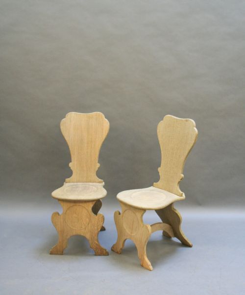 Pair George 111 Hall Chairs
