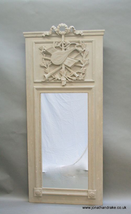 French Painted Wall Mirror