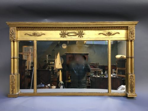 C19th Gilt Overmantel Mirror