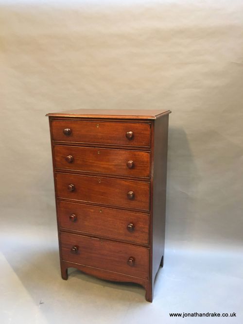 George III Mahogany Tall Chest of Drawers