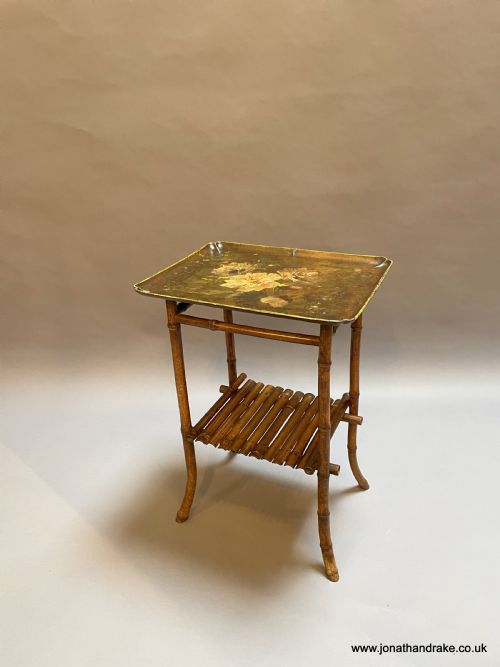 Victorian Painted & Bamboo Occasional Table