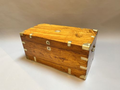 C19th Camphor Campaign Chest Trunk
