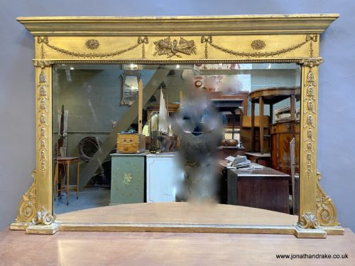 C19th Gilt Overmantle Mirror