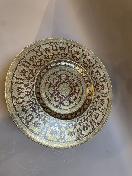 PERSIAN BRASS TOP OCCASIONAL TABLE - ADDITIONAL PHOTO 1