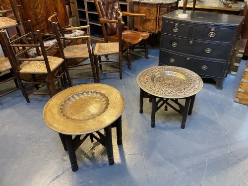 PERSIAN BRASS TOP OCCASIONAL TABLE - ADDITIONAL PHOTO 6