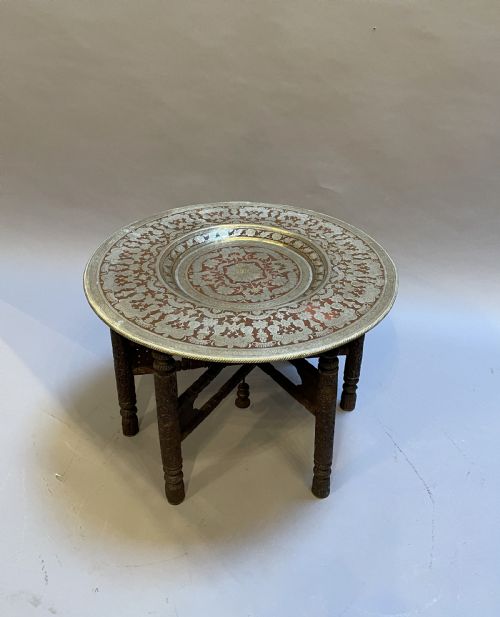 PERSIAN BRASS TOP OCCASIONAL TABLE - ADDITIONAL PHOTO 7