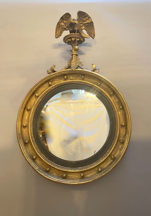 Regency Gilt Convex Mirror