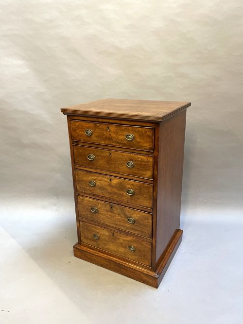 C19th Mahogany Narrow Chest of Drawers