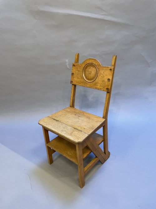 Arts and Crafts Metamorphic Library Chair Steps