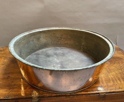 LARGE C19TH COPPER JAM PRESERVE PAN - ADDITIONAL PHOTO 1