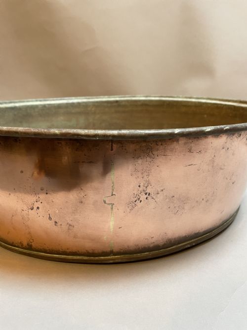 LARGE C19TH COPPER JAM PRESERVE PAN - ADDITIONAL PHOTO 3