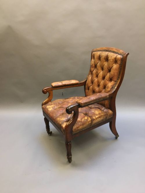 C19th Rosewood Library Chair