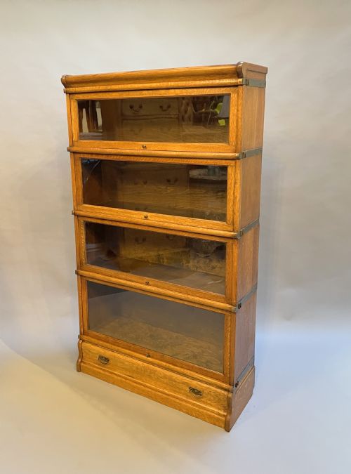 Globe Wernicke Oak 4 Section Bookcase