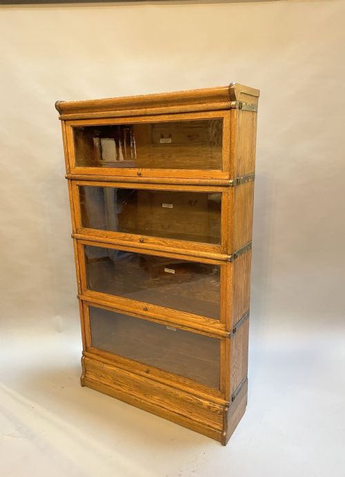 Globe Wernicke Oak Bookcase of 4 Sections
