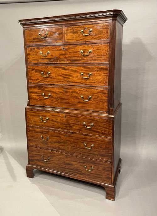 George III Mahogany Tallboy Chest of Drawers