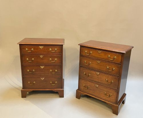 Pair Georgian Revival Bachelors Chest of Drawers