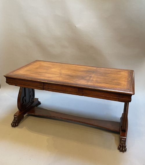 Regency Anglo Colonial Rosewood Library Centre Table