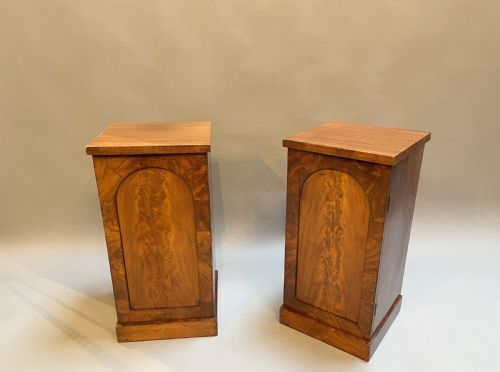 Pair Victorian Pedestal Side Cabinets