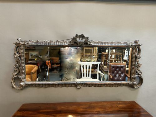 C19th Carved Frame Overmantel Mirror