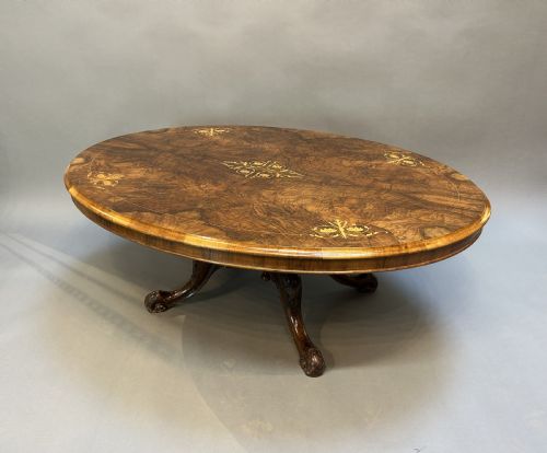 Victorian Burr Walnut Coffee Table