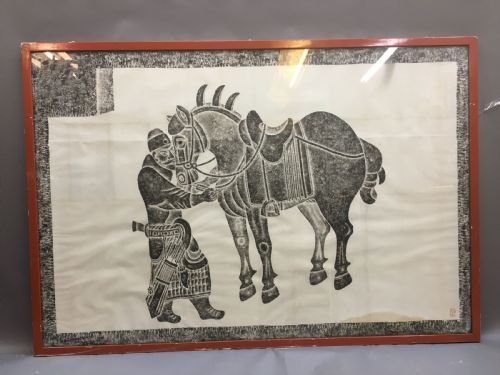 EARLY C20TH LARGE SCALE TANG HORSE BRASS RUBBING - ADDITIONAL PHOTO 5