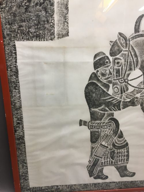 EARLY C20TH LARGE SCALE TANG HORSE BRASS RUBBING - ADDITIONAL PHOTO 12
