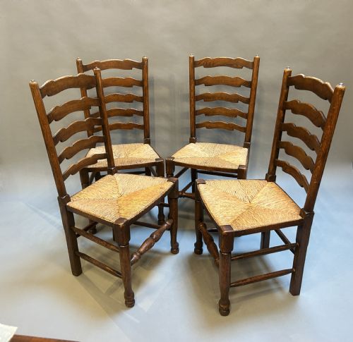 Set Country Ladder Back Chairs