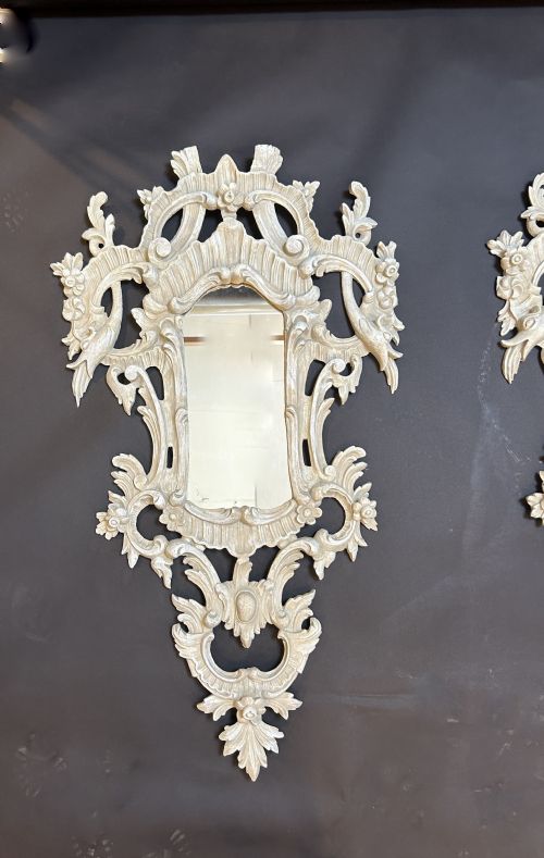 PAIR C19TH CONTINENTAL WALL MIRRORS