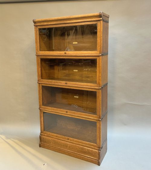 Globe Wernicke Bookcase of 4 Larger Sections