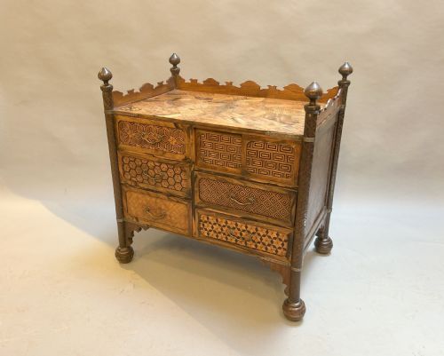 Rare Japanese Parquetry Chest of Drawers
