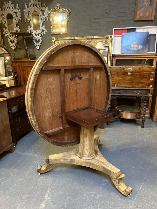 C19TH RADIALLY VENEERED DINING TABLE - ADDITIONAL PHOTO 1