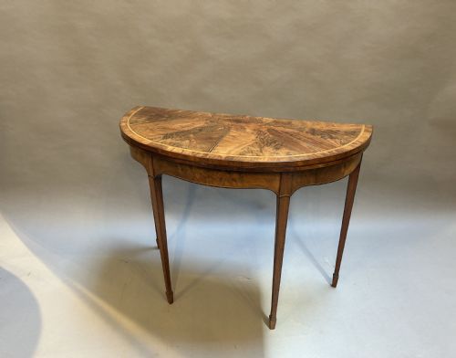George III Demi-lune Card Table