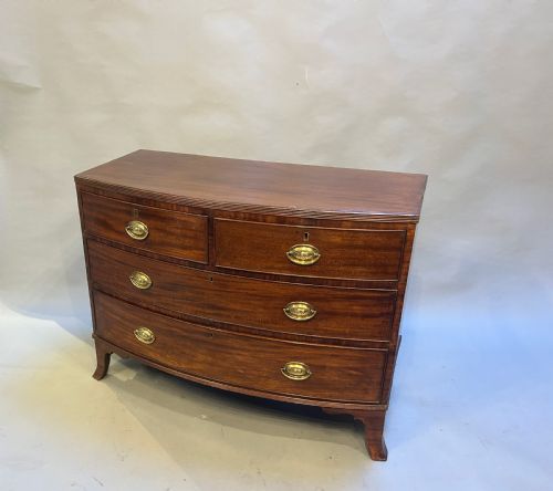 George III Mahogany Bow-front Chest of Drawers