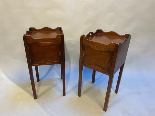Georgian Revival Pair Bedside Tables